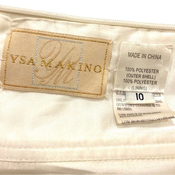 Ysa Makino‎ Designer Wedding Gown Embellished Strapless 10 - Picture 7 of 10